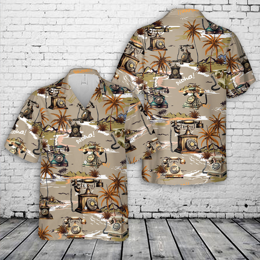 Vintage Telephone Hawaiian Shirt
