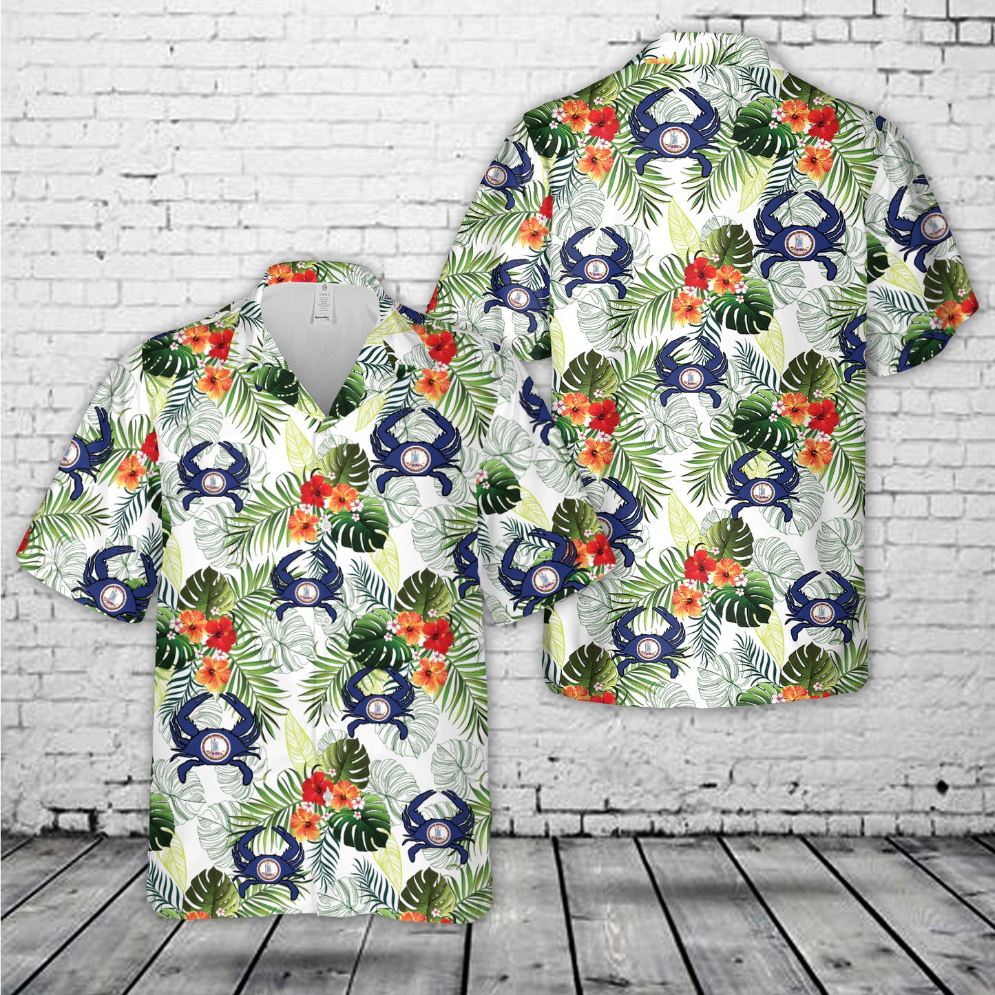 Virginia Flag Crab Hawaiian Shirt