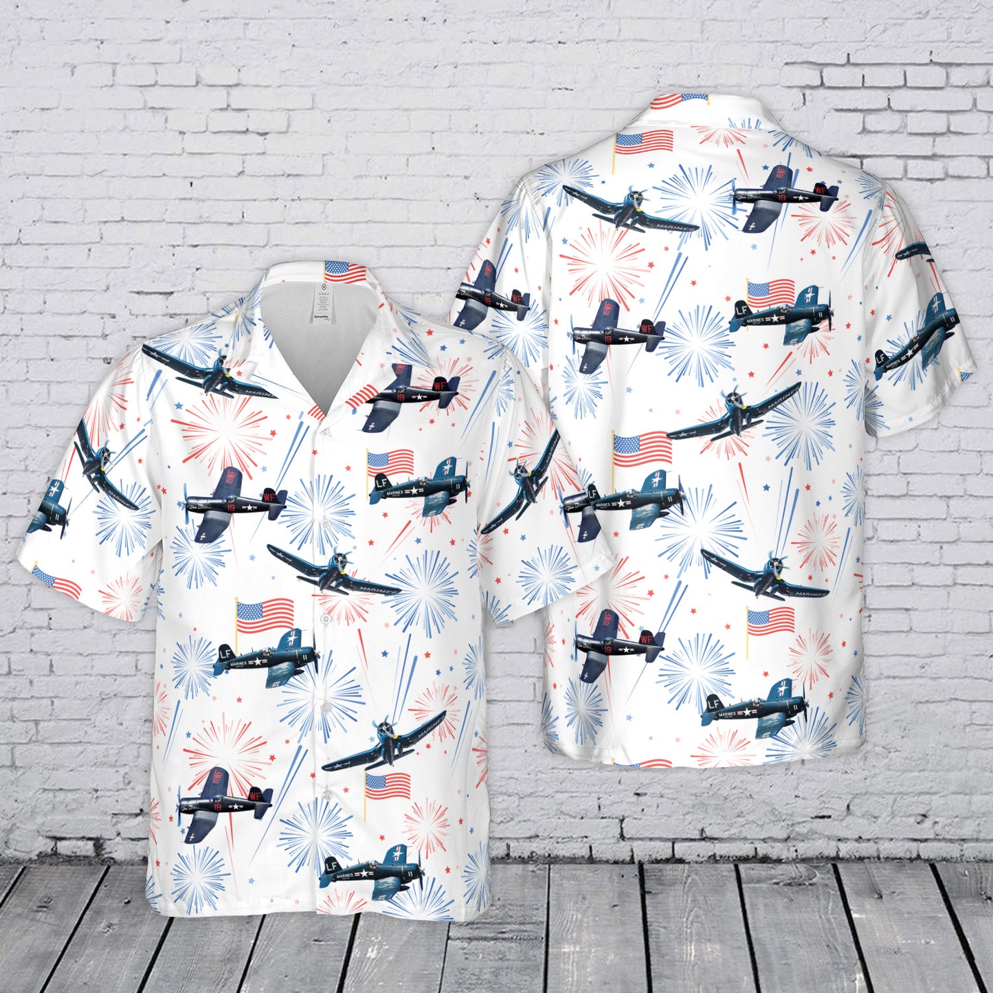 Vought F4U Corsair 4th July 250th Anniversary 1776-2026 Hawaiian Shirt