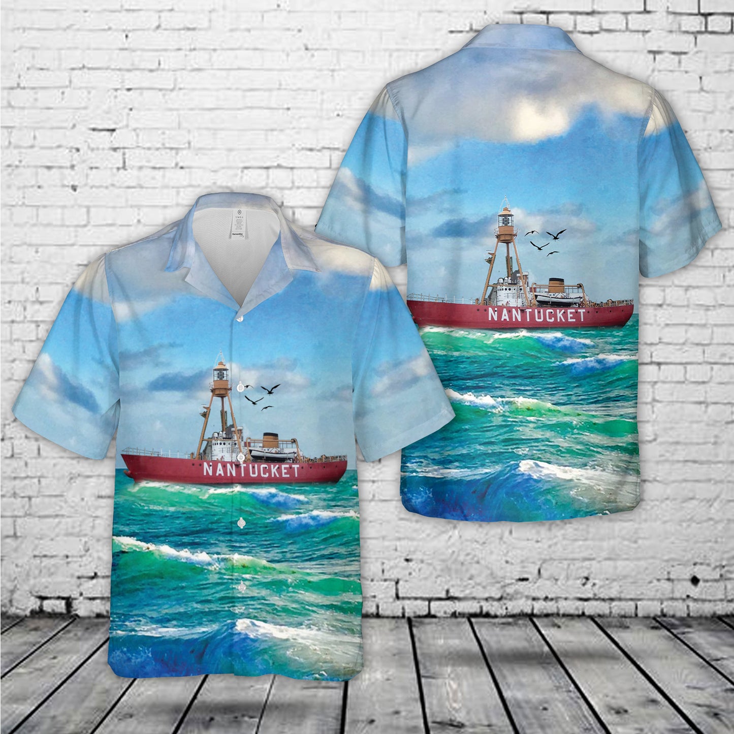 WLV 613 Nantucket II Lightship Hawaiian Shirt