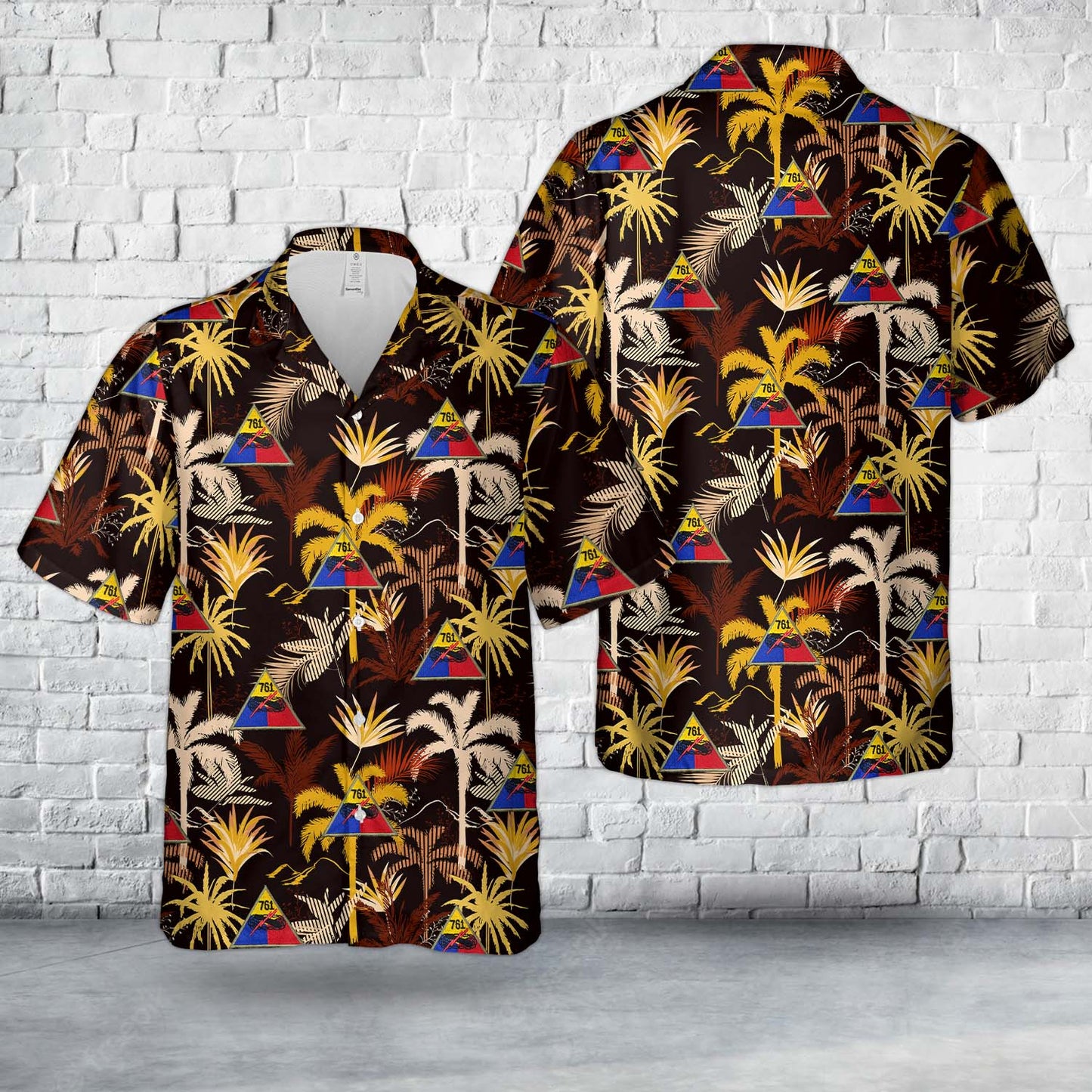 WWII US Army 761st Armor Tank Regiment Hawaiian Shirt