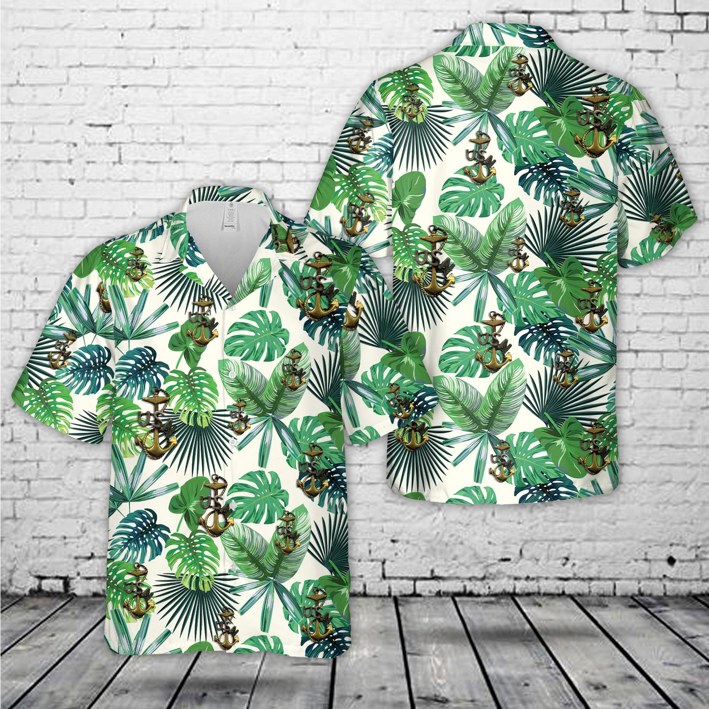 WWI US Navy Chief Petty Officer (CPO) Badge Hawaiian Shirt