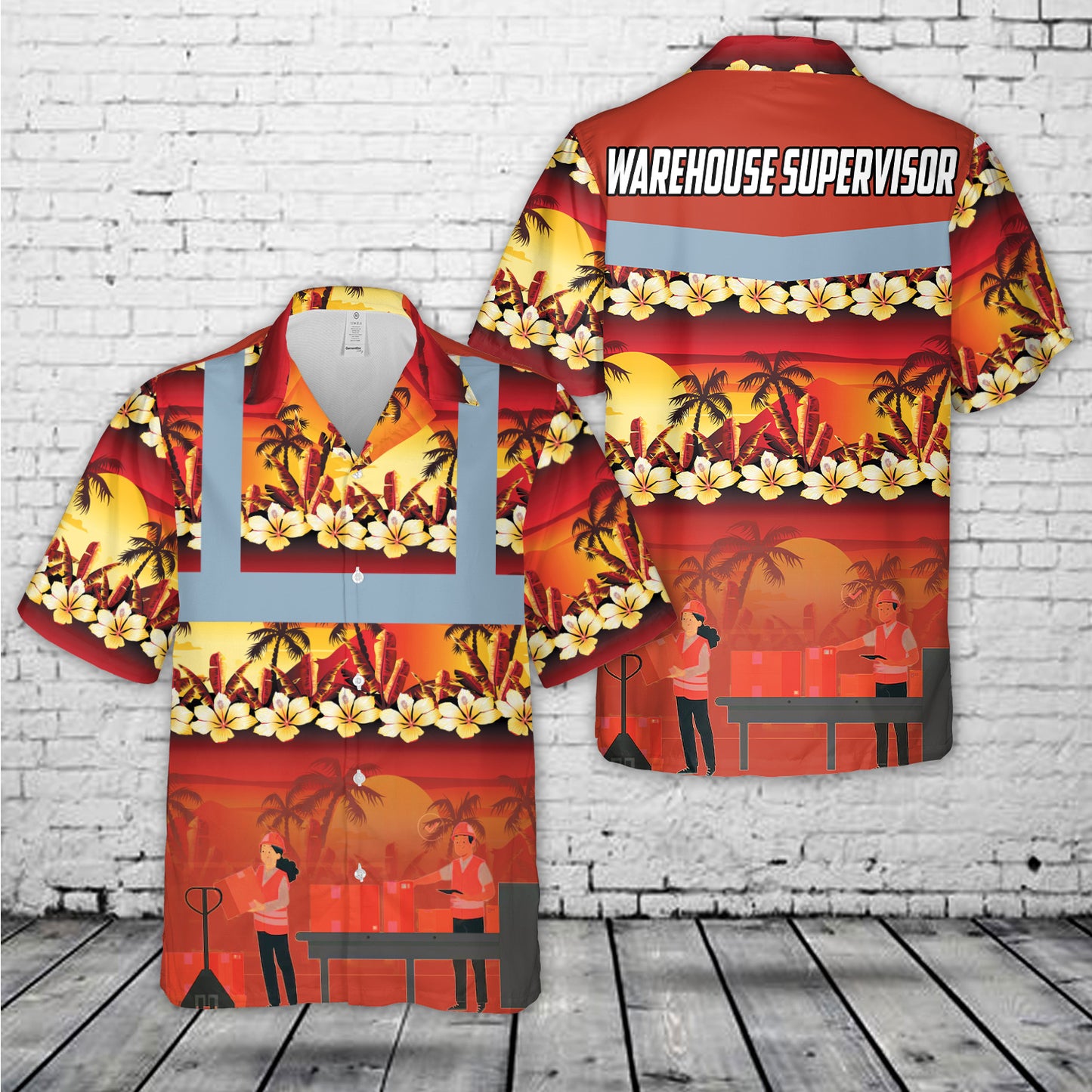 Warehouse supervisor Tropical Hawaiian Shirt