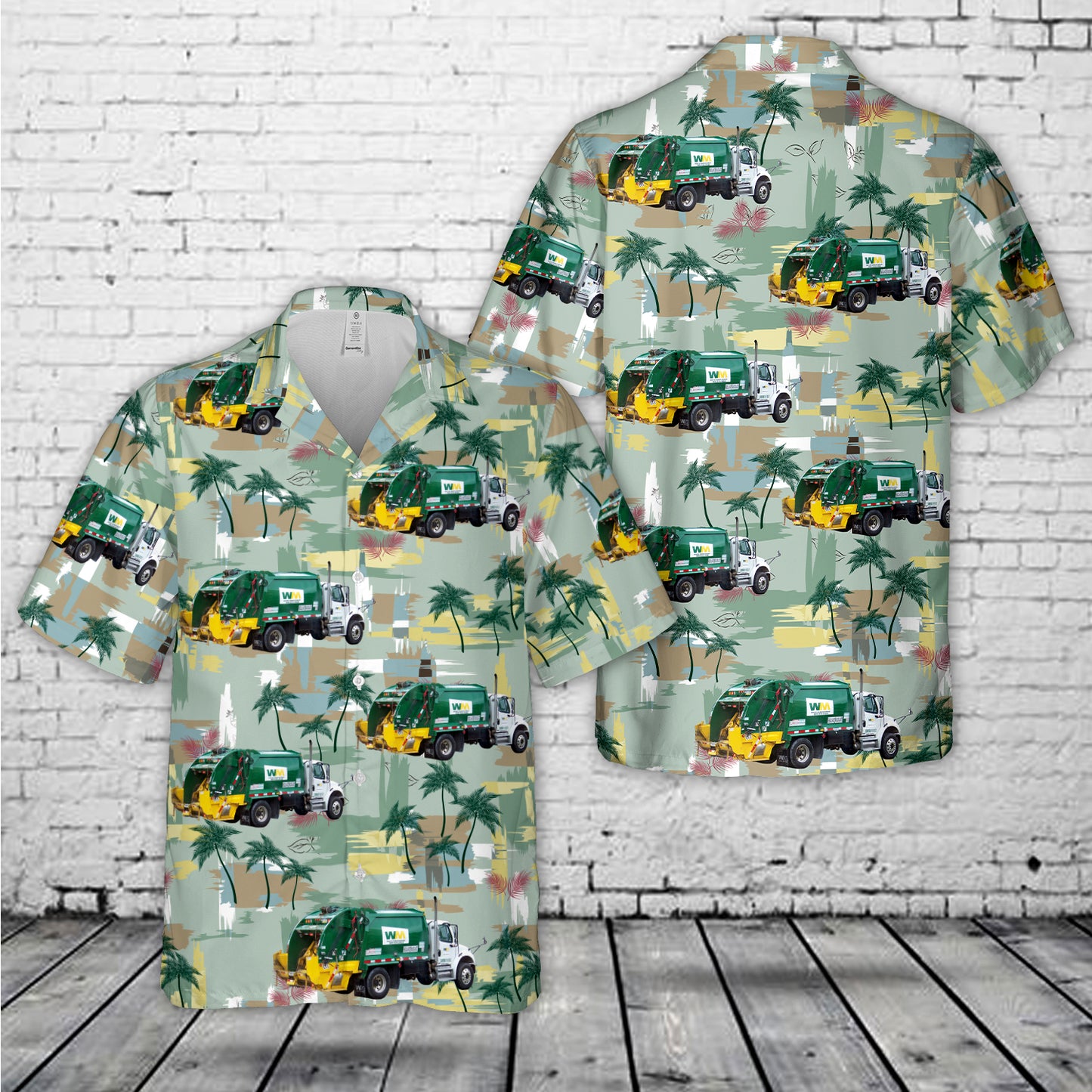 Waste Management Freightliner M2 106 Rear Loader Hawaiian Shirt