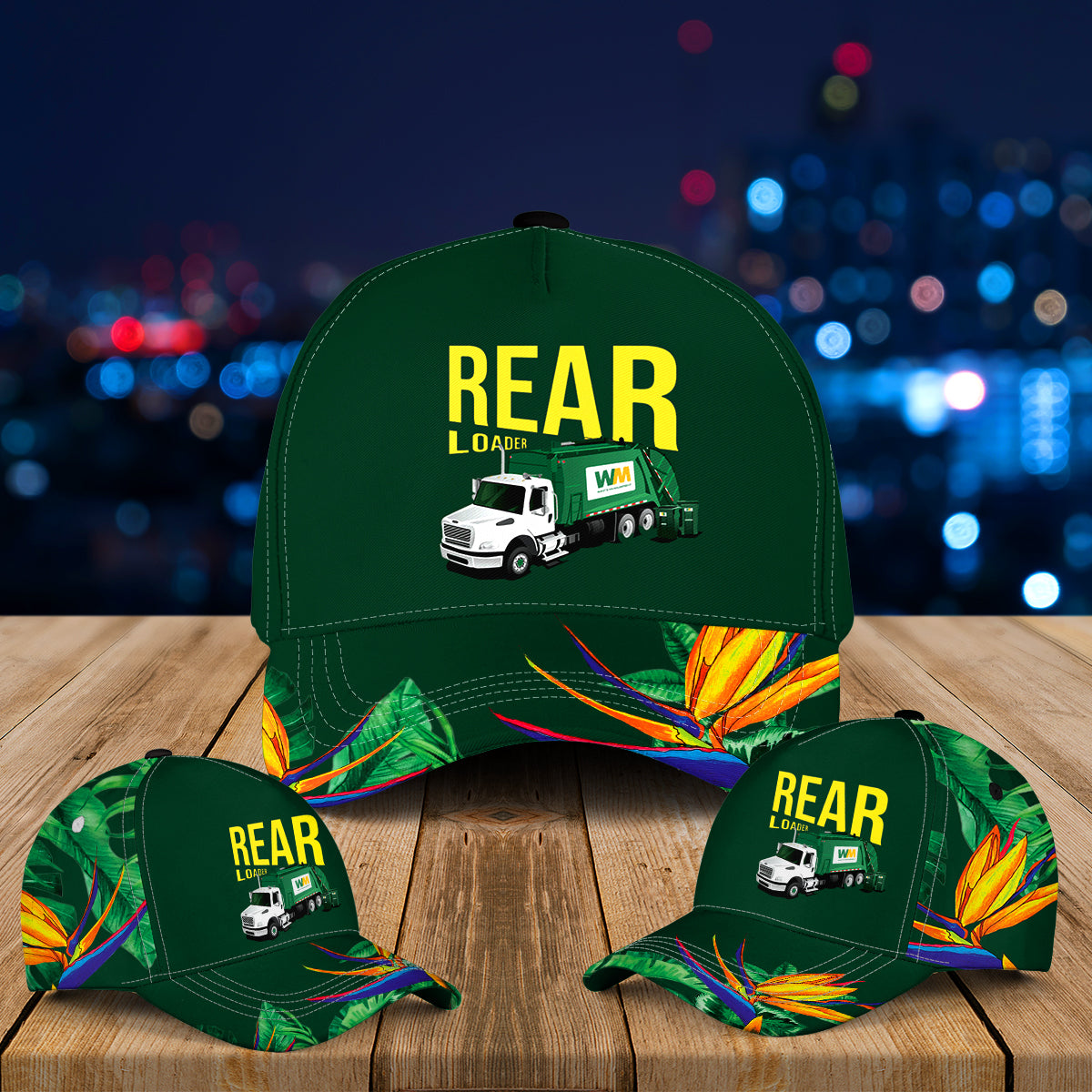 Waste Management Rear Loader - Garbage Truck Baseball Cap