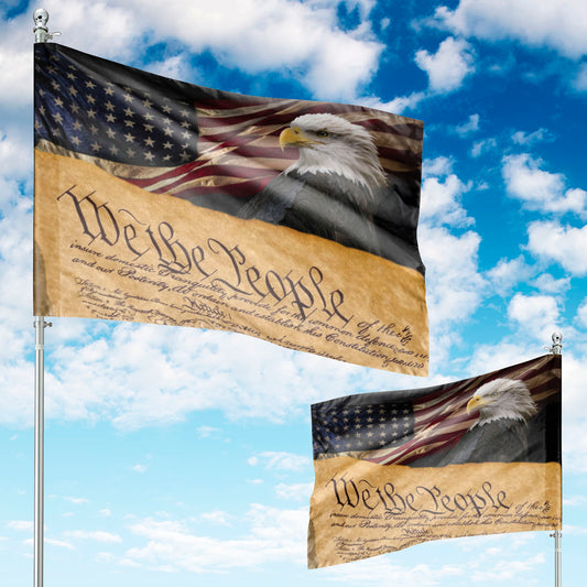 We The People Patriotic American 2 House Flag
