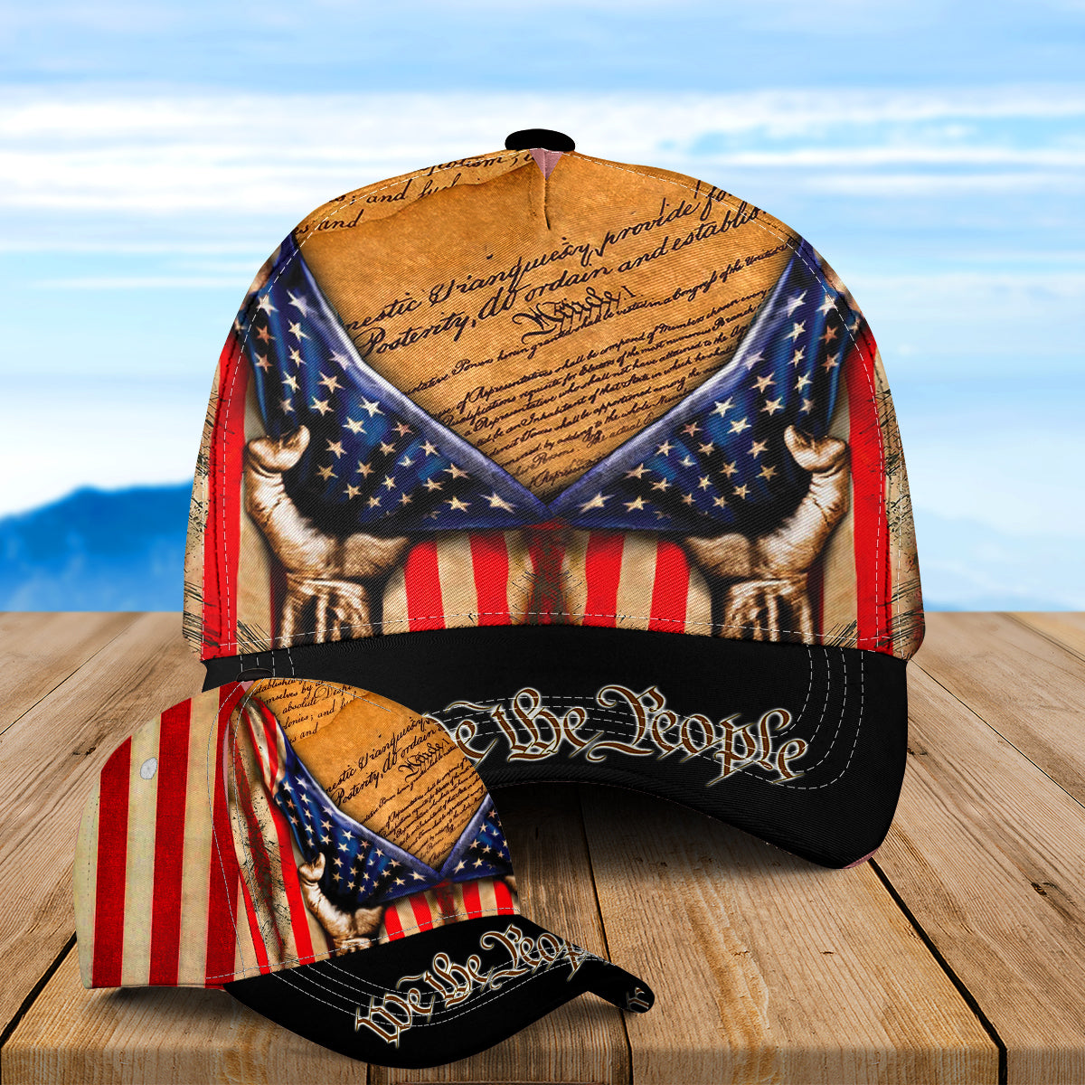 We The People Patriotic Flag Baseball Cap