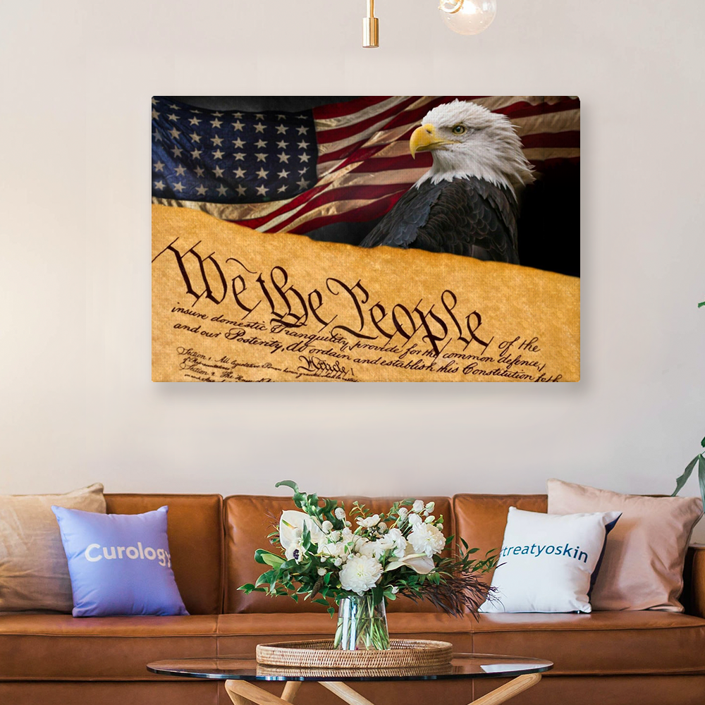 We the people American flag Canvas