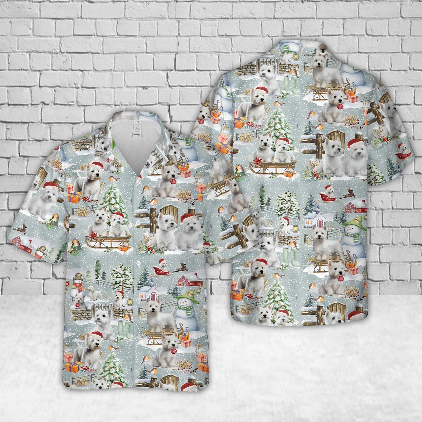 West Highland White Terrier Christmas Hawaiian Shirt