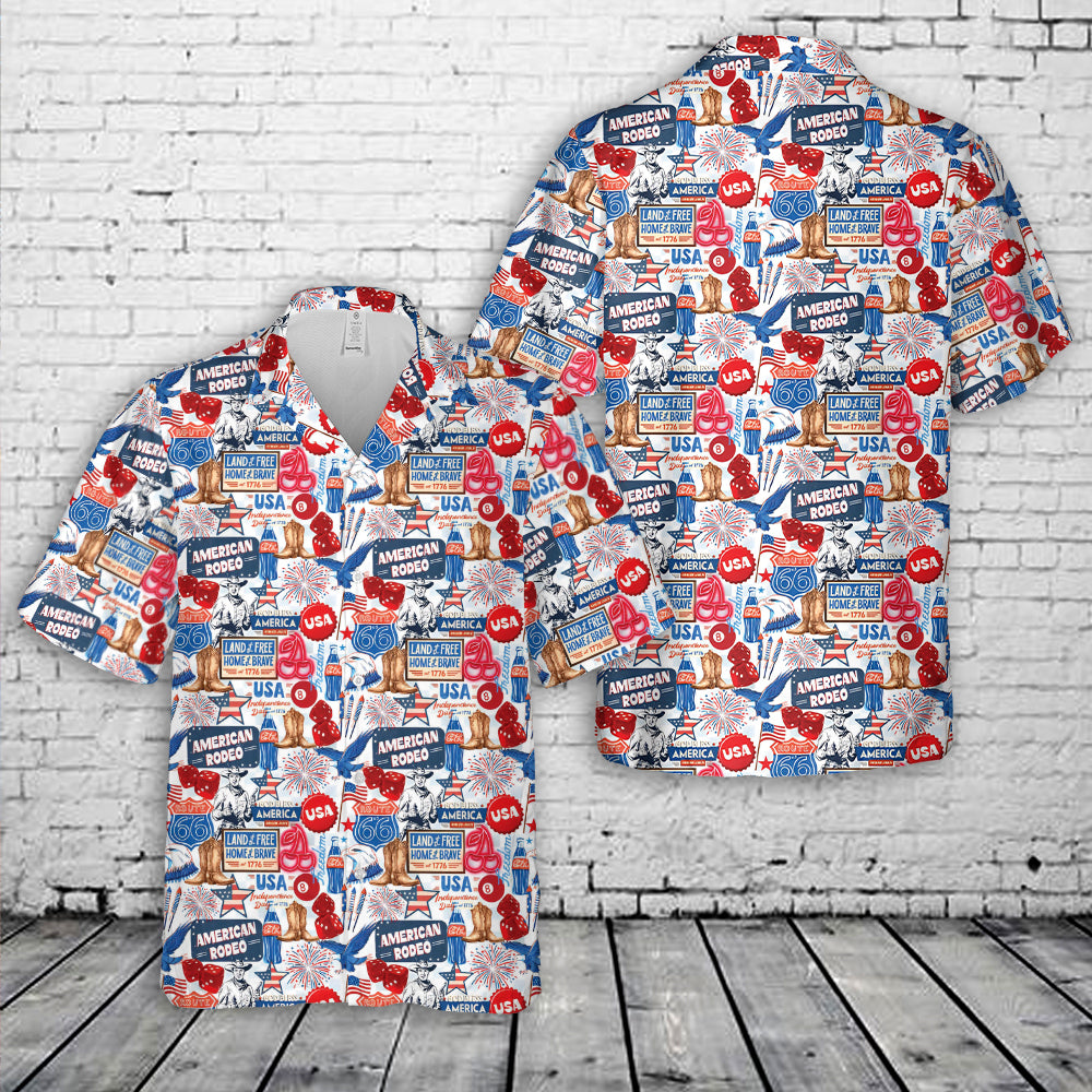 Western Collage 4th Of July Hawaiian Shirt