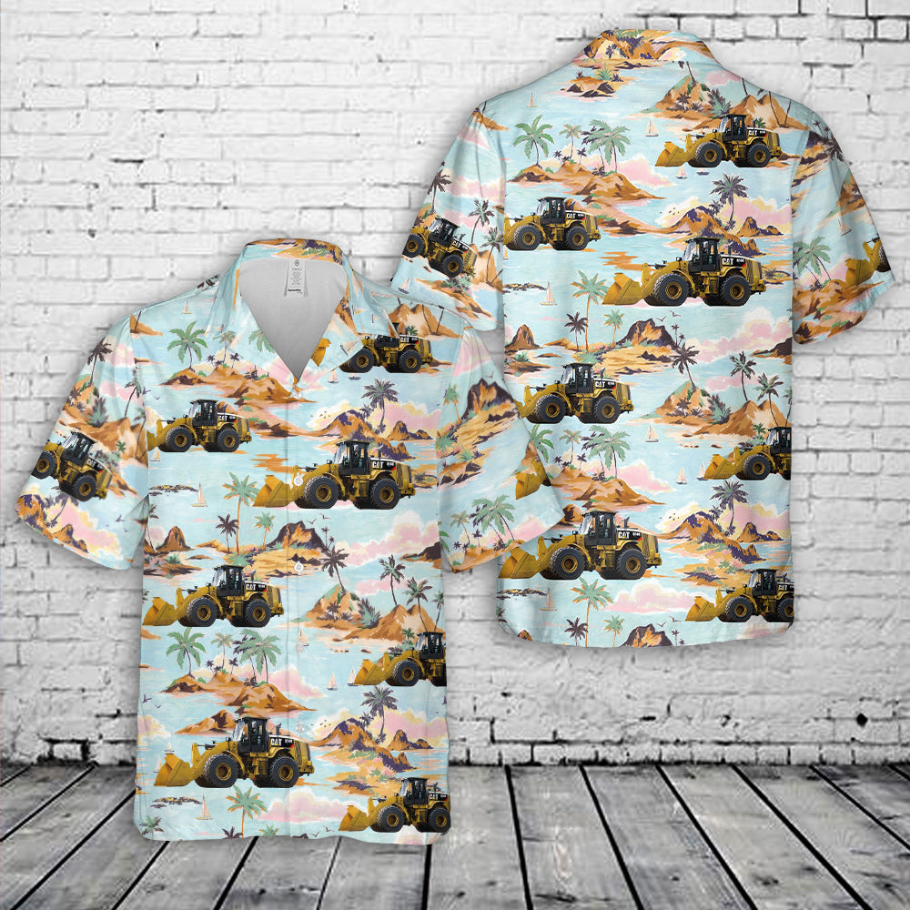 Wheel Loader Construction Equipment Hawaiian Shirt