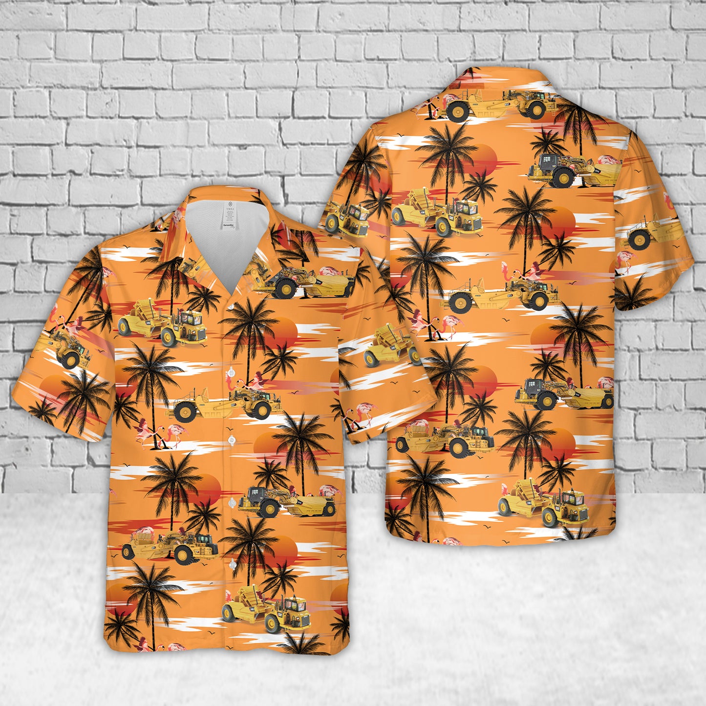 Wheel Tractor Scraper heavy equipment Hawaiian Shirt