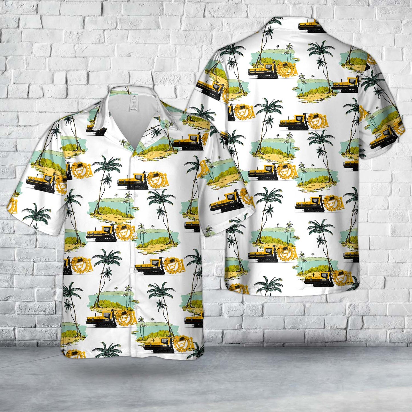 Wheel Trencher construction equipment Hawaiian Shirt