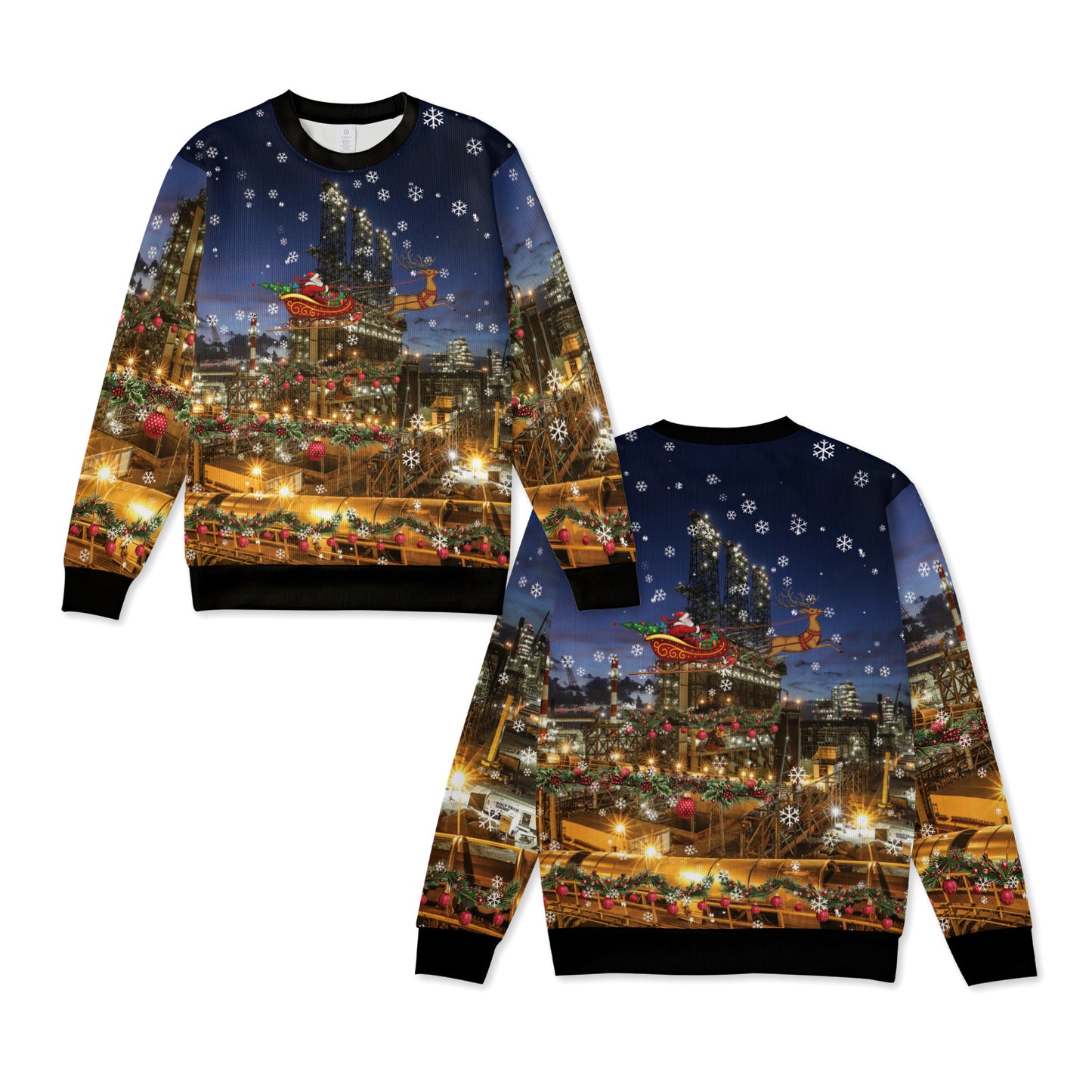 Whiting, Indiana, Whiting Refinery American Oil Refinery BP Christmas Knitted Sweater