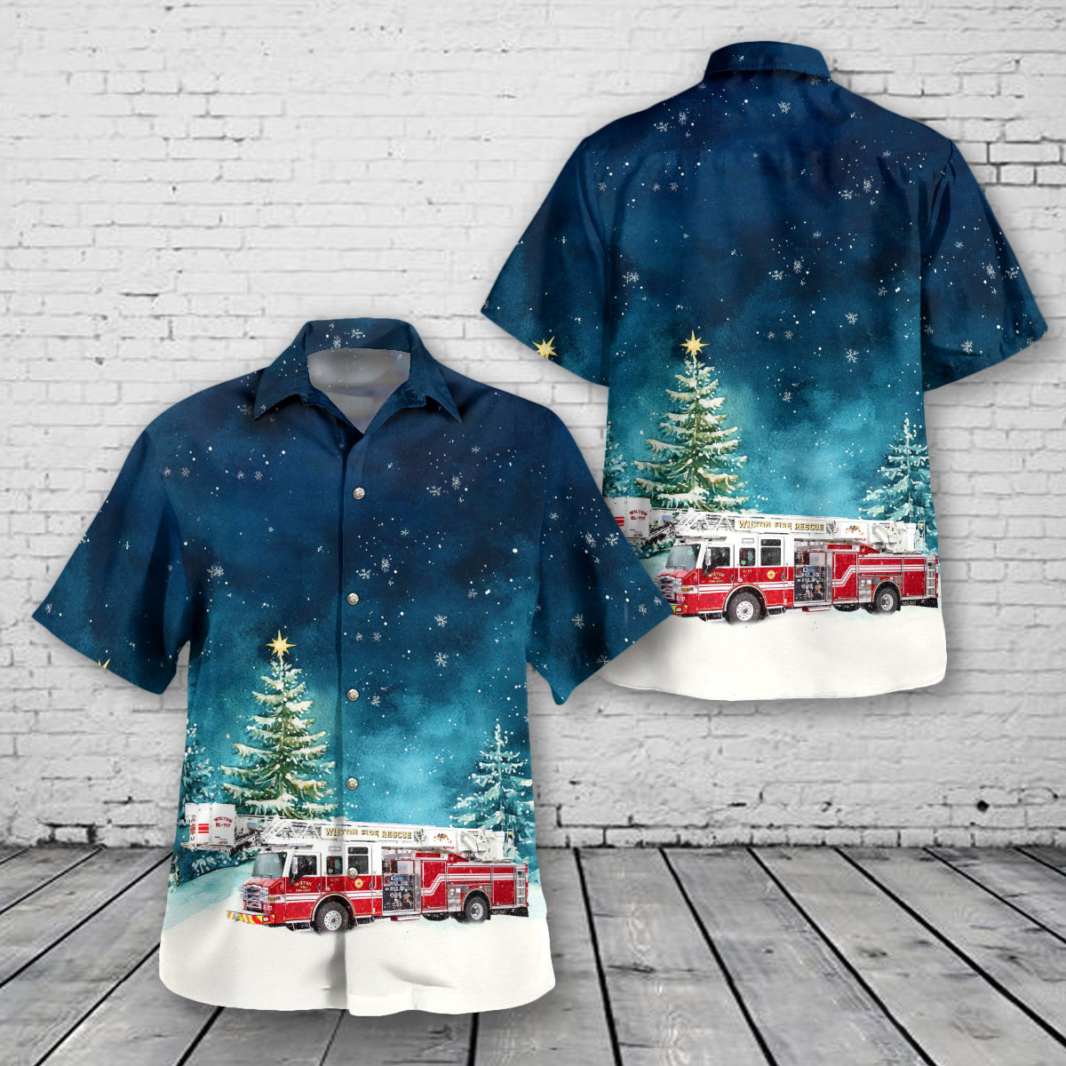 Wilton, New York, Wilton Fire District Hawaiian Shirt