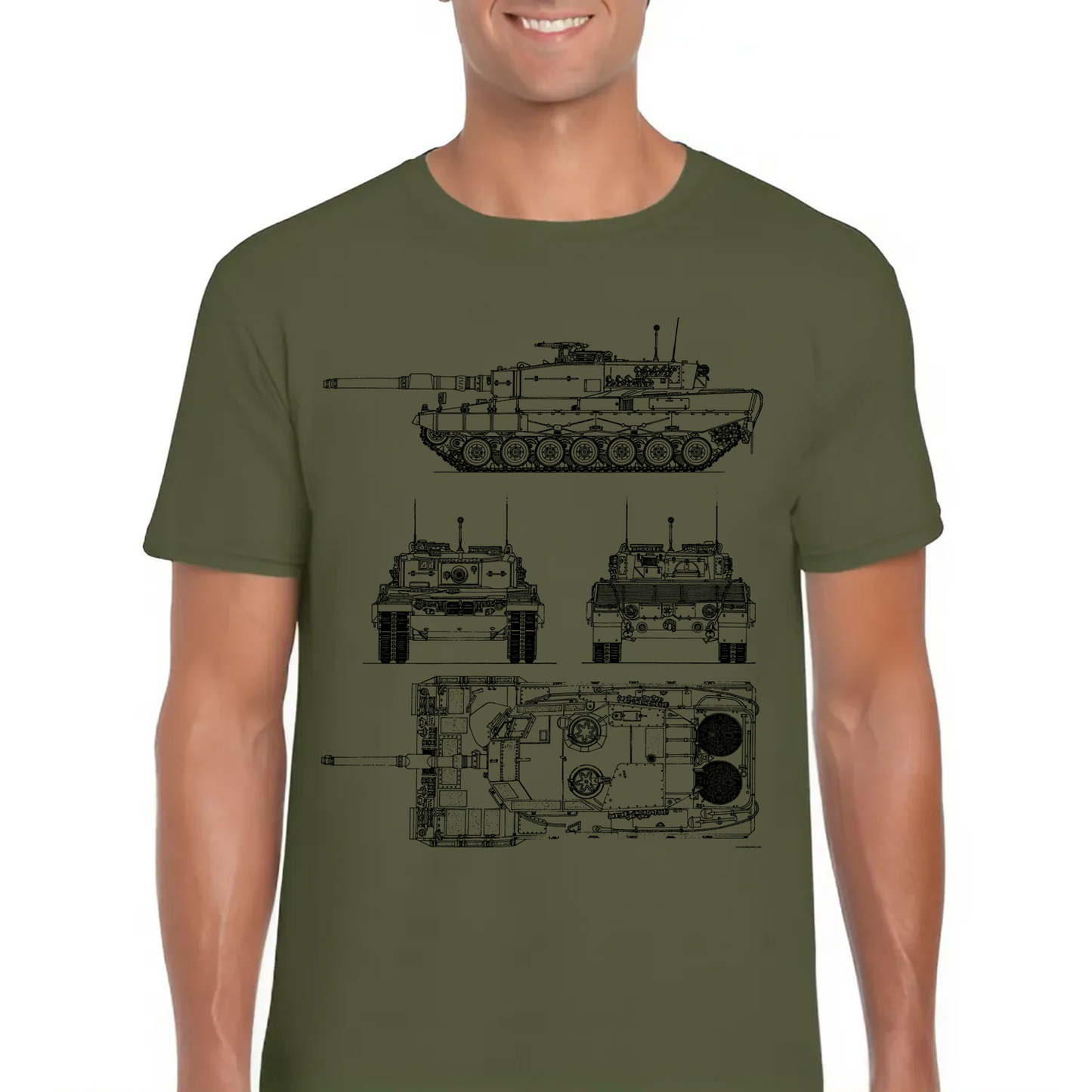 German Army Leopard 2 Classic Unisex T-Shirt Gildan 6400 (Made In EU)