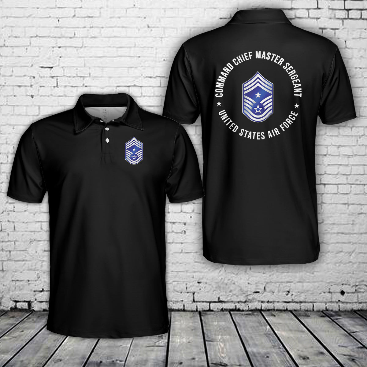 US Air Force Command Chief Master Sergeant Polo Shirt