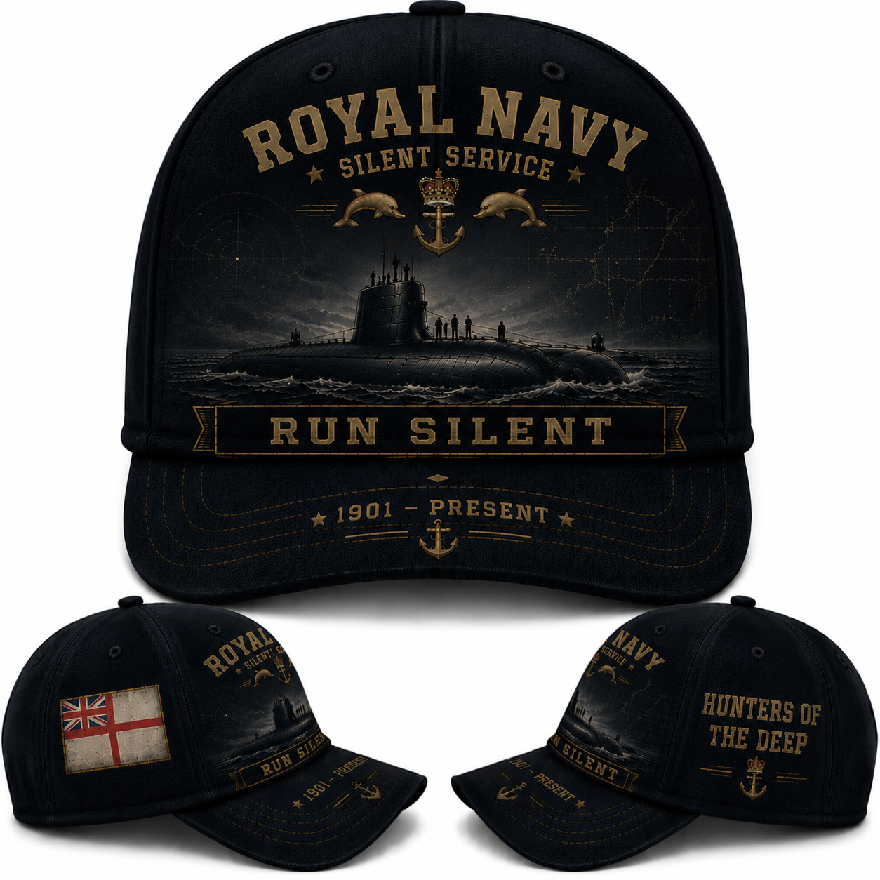 Royal Navy Run Silent Baseball Cap - Hunters Of The Deep Edition