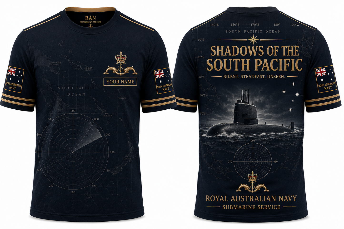 Royal Australian Navy Shadows Of The South Pacific 3D T-Shirt