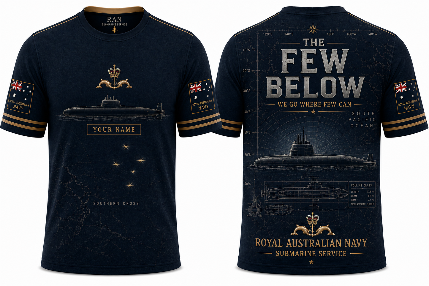 Royal Australian Navy Collins Class Brotherhood 3D T-Shirt