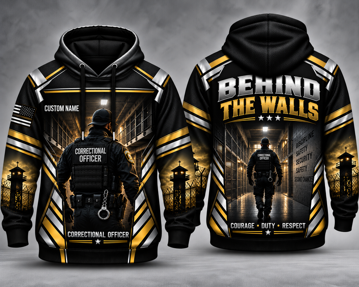 Custom Name Correctional Officer Behind The Walls 3D Hoodie