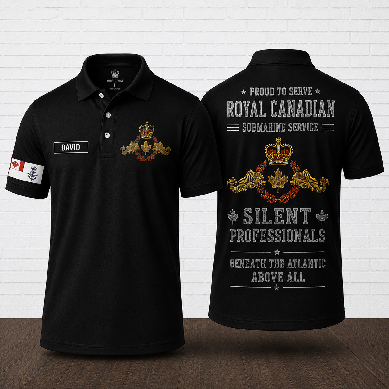 Royal Canadian Navy Submarine Service Veteran Polo Shirt