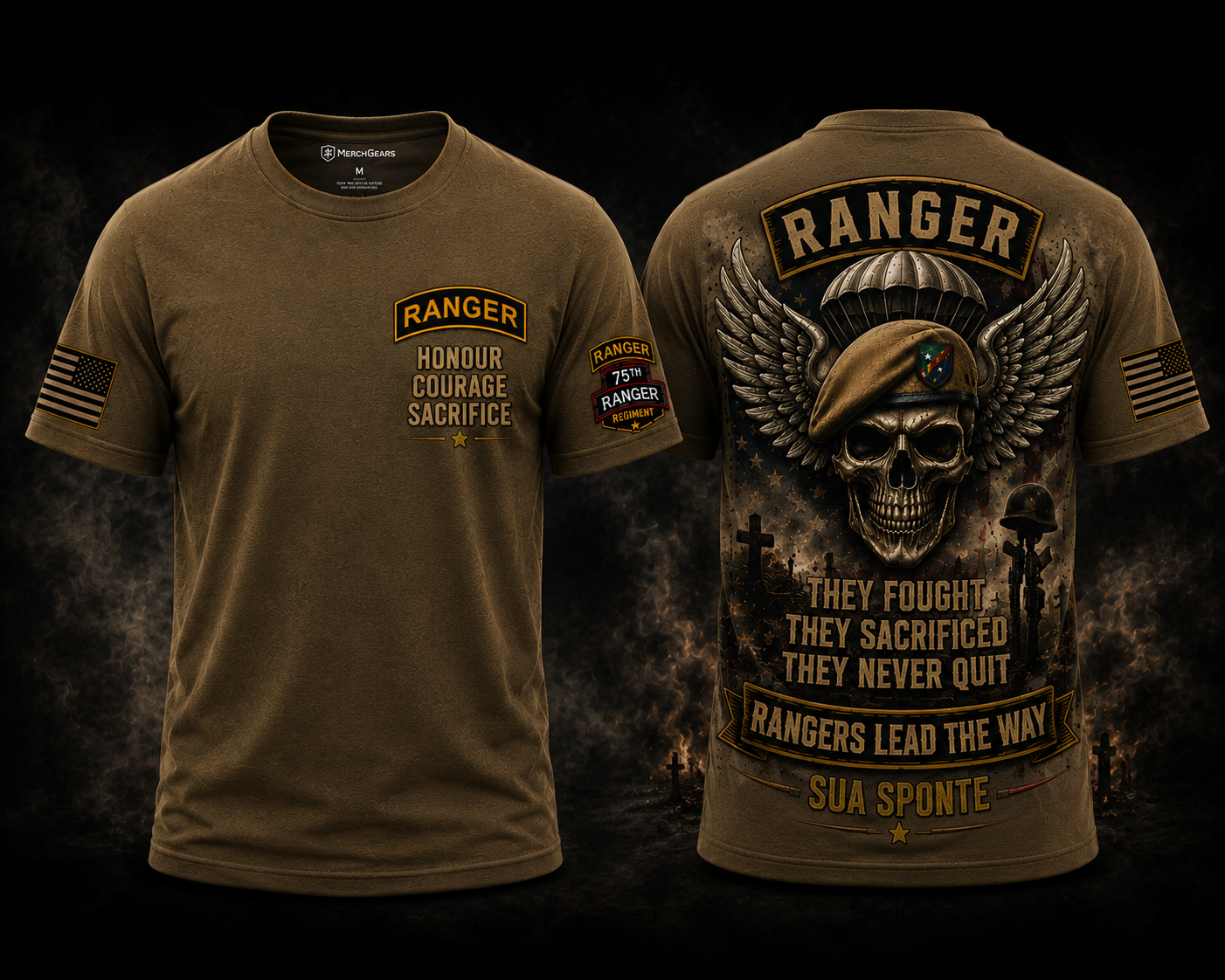 Rangers Lead The Way Memorial Honour Courage Sacrifice 3D T-Shirt