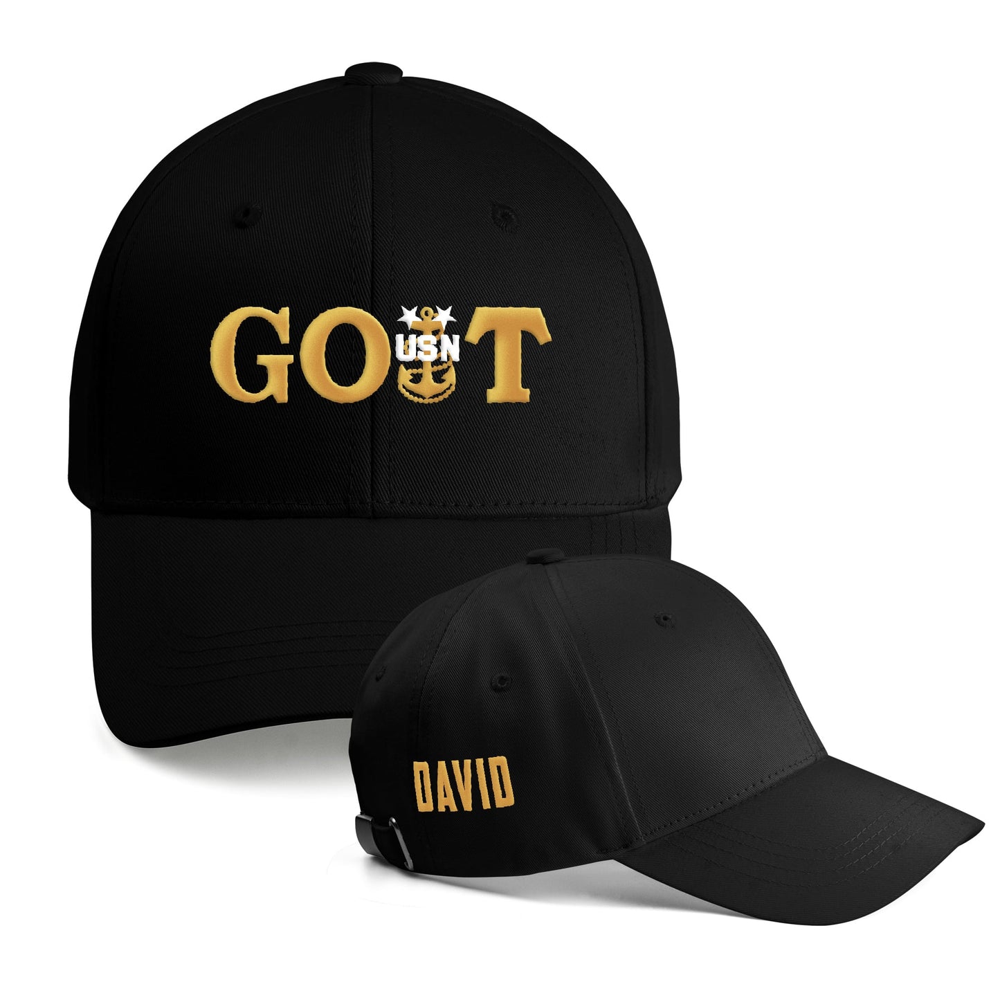 Custom Name US Master Chief GOAT Embroidered Cap