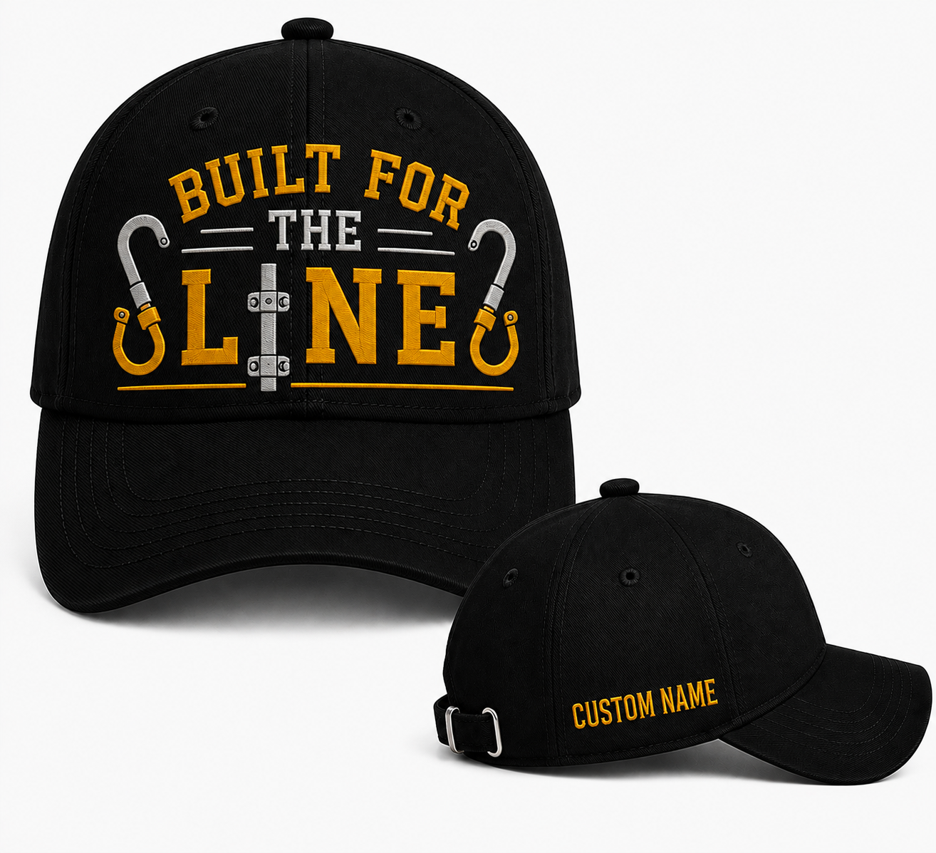 Custom Name Lineman Built For The Line Embroidered Cap