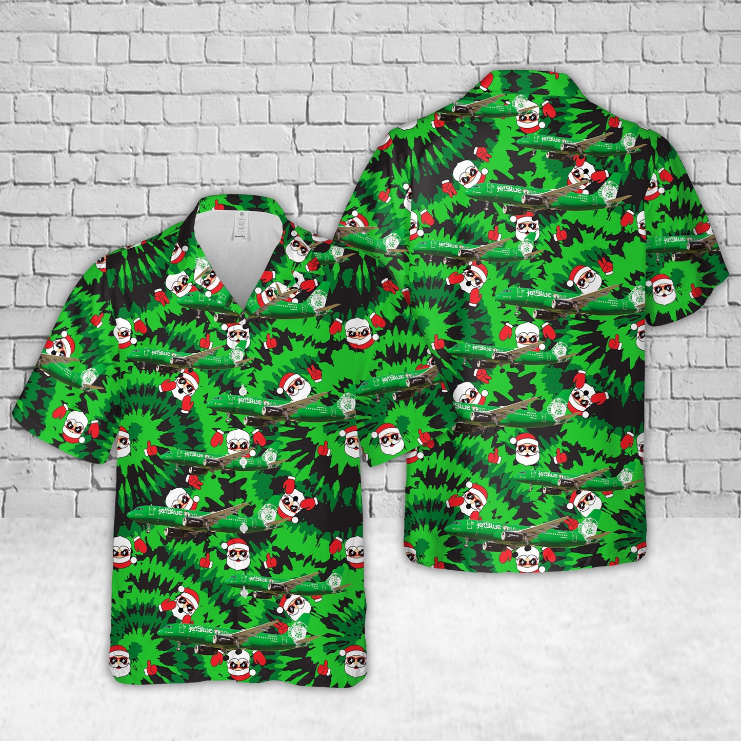 jetBlue Airways Airbus A320-232 Lucky Blue Christmas Hawaiian Shirt