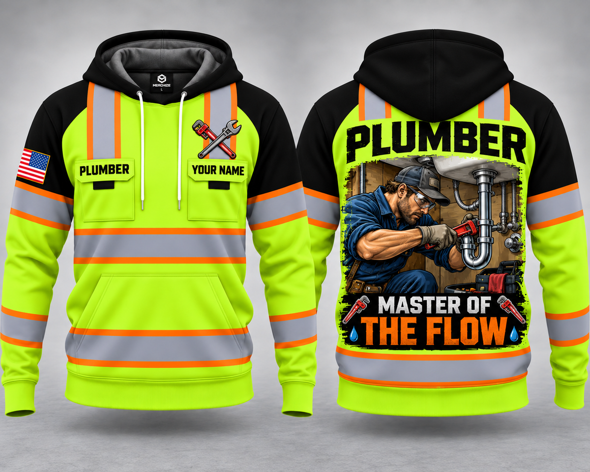 Personalized Plumber Master of the Flow 3D Hoodie