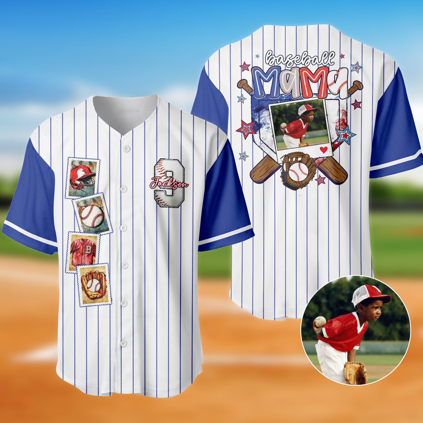 Custom Baseball Mom, Mother's Day Baseball Jersey