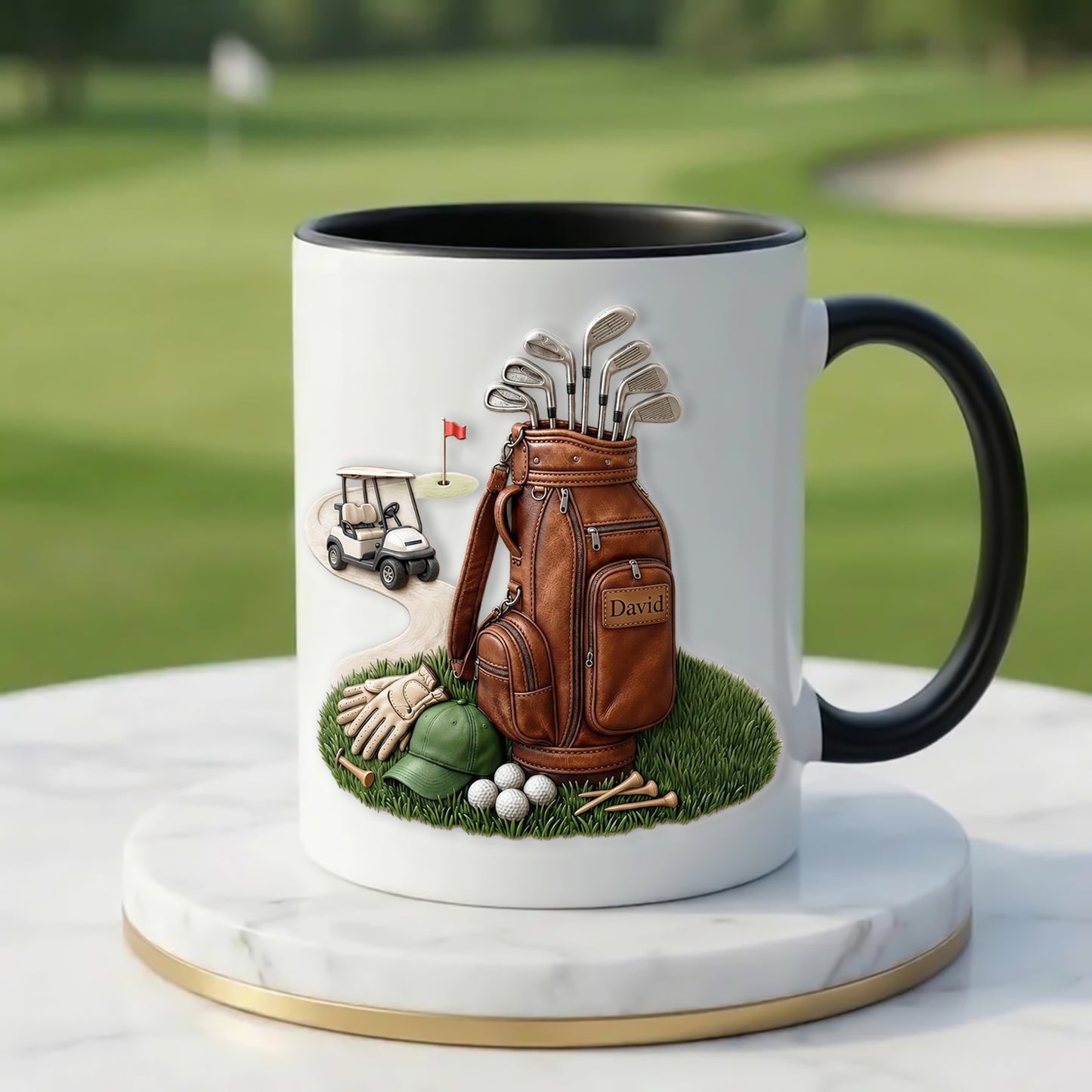 Personalized Golf Mug, Golf Lover Coffee Cup, Father's Day Gift For Dad Grandpa