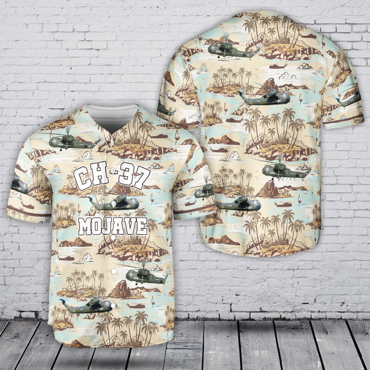 US Army CH-37 Mojave Baseball Jersey