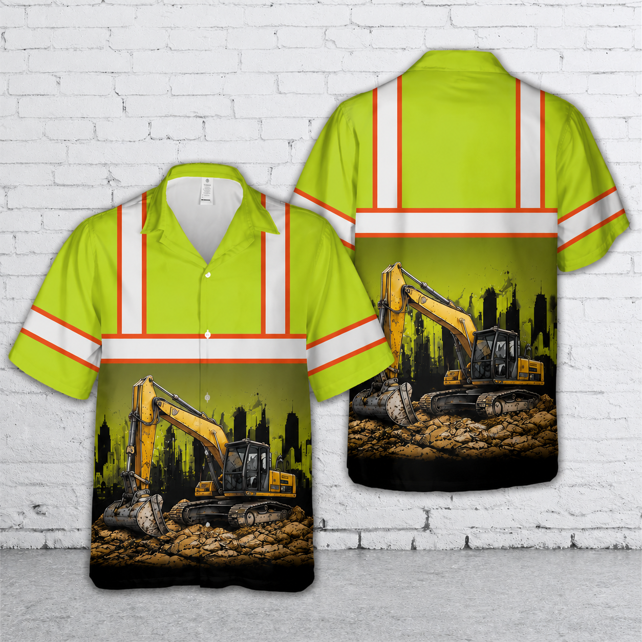 Excavator Operator Hawaiian Shirt