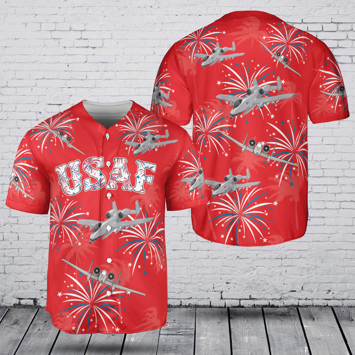 USAF A-10 Thunderbolt II 250th Anniversary, 4th of July Baseball Jersey