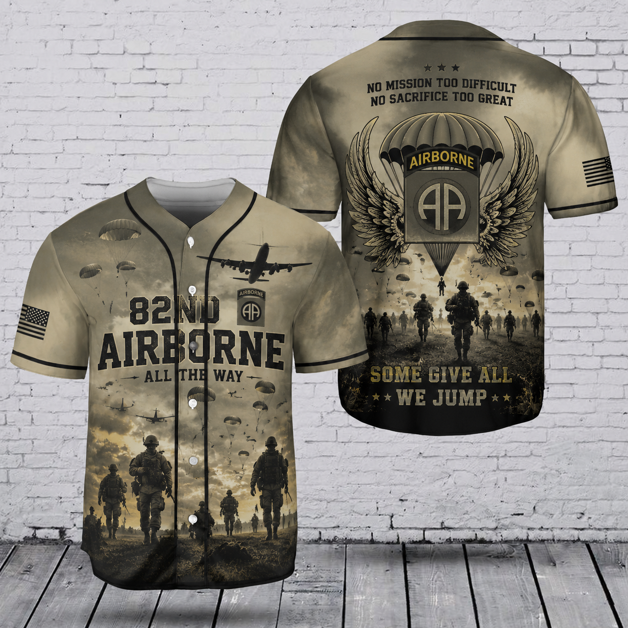 U.S Army 82nd Airborne Division Baseball Jersey