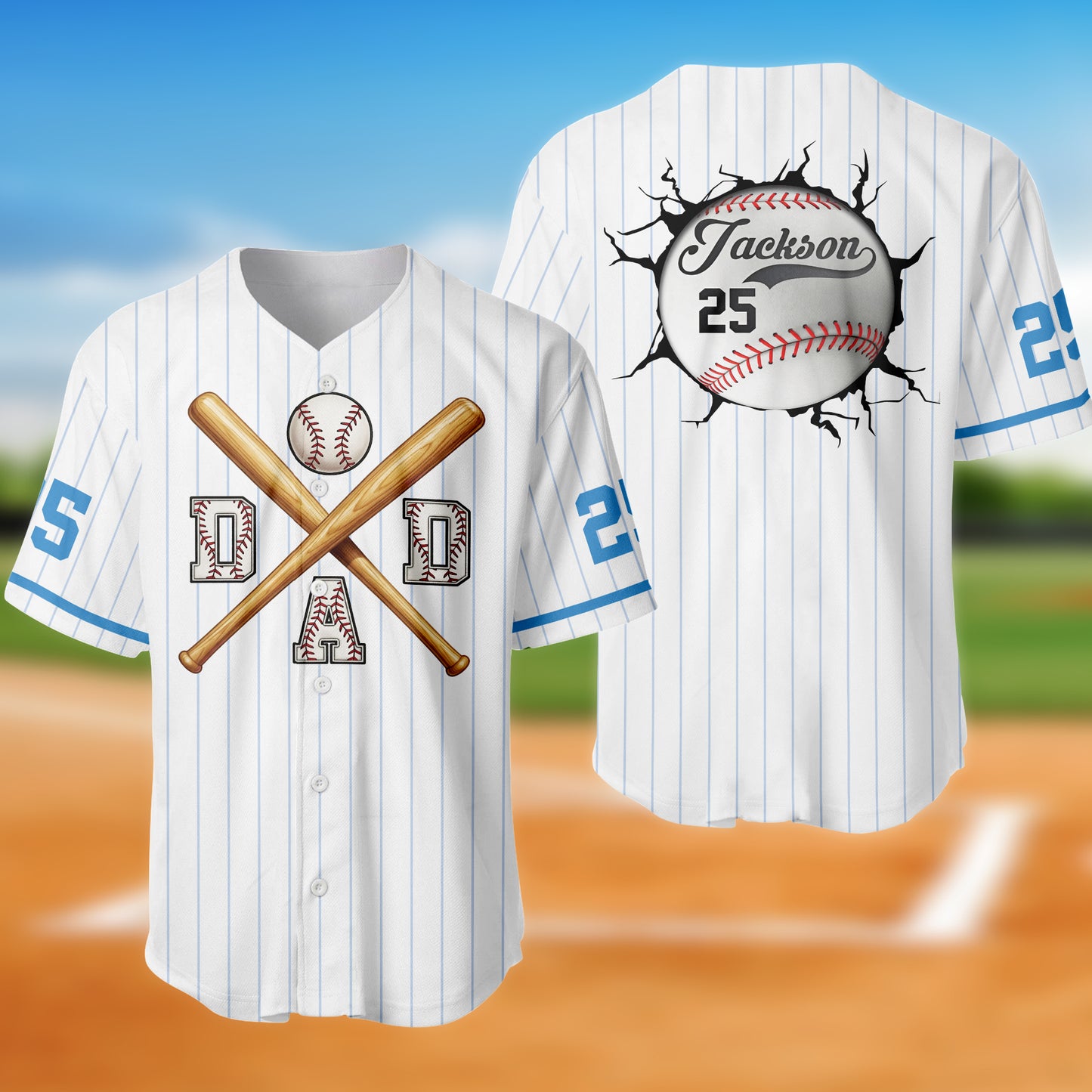 Custom Baseball Dad, Father's Day Baseball Jersey