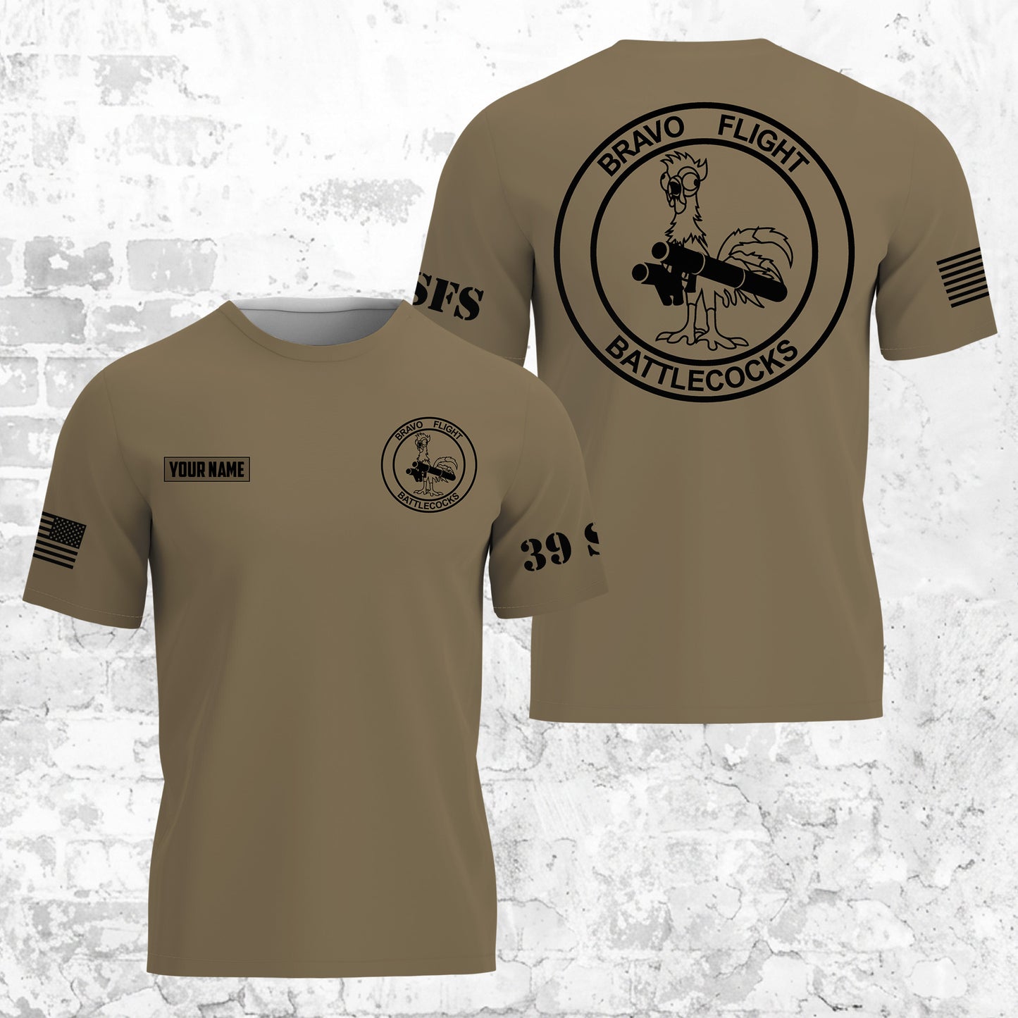 Custom Name 39th Security Forces Squadron (39th SFS) 3D T-shirt