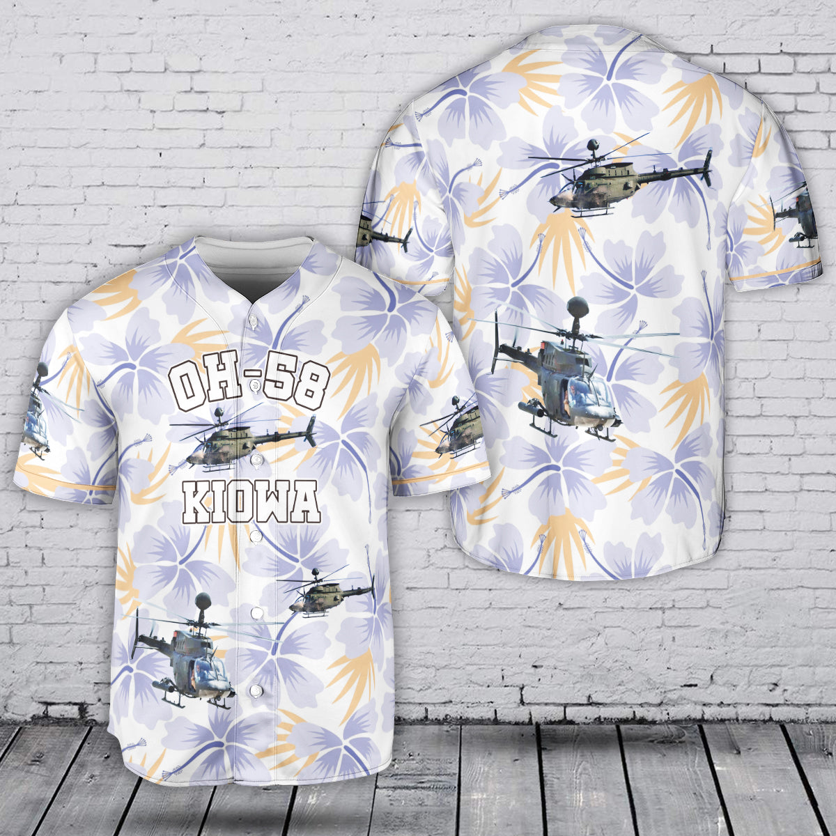 US Army OH-58 Kiowa Baseball Jersey