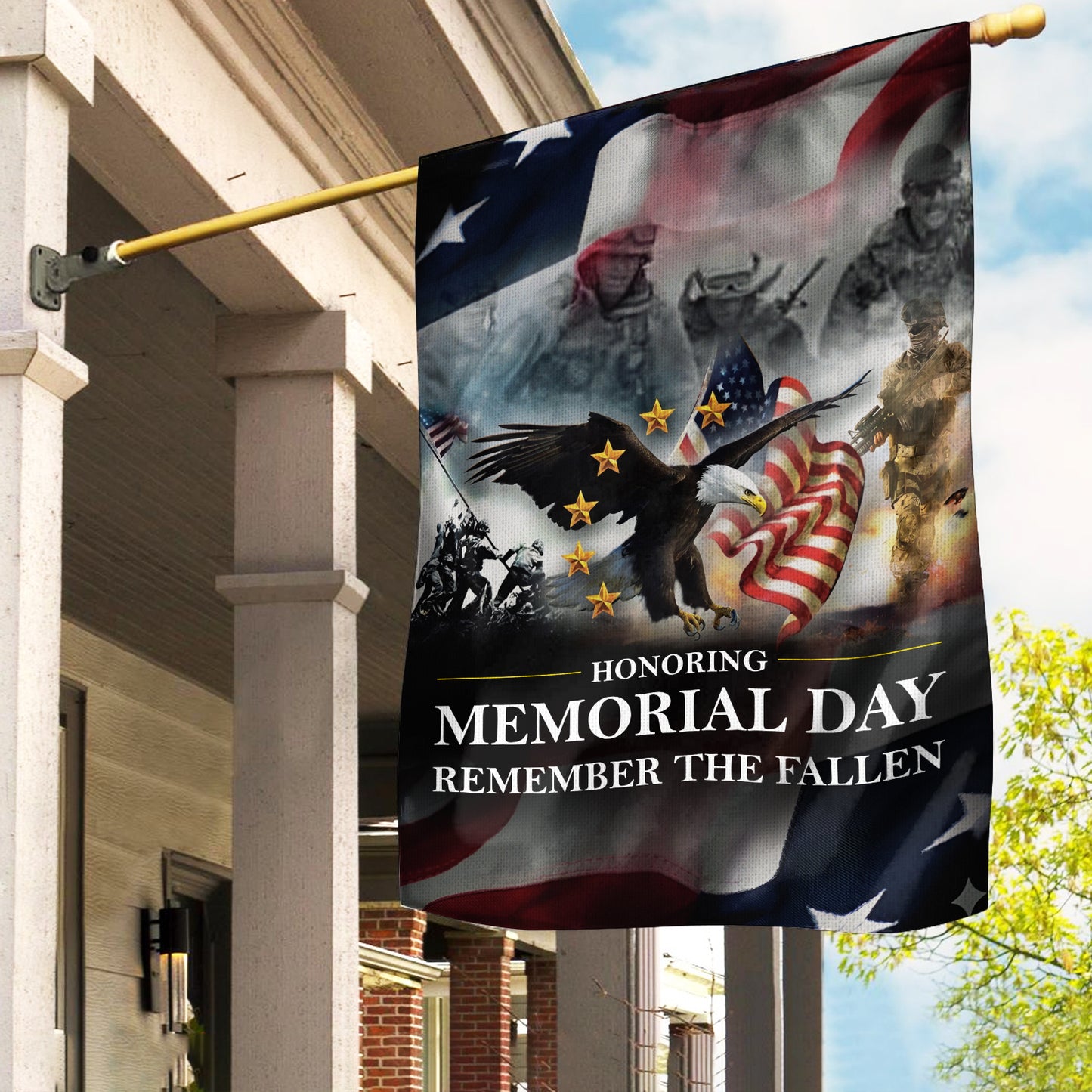 Memorial Day House Flag