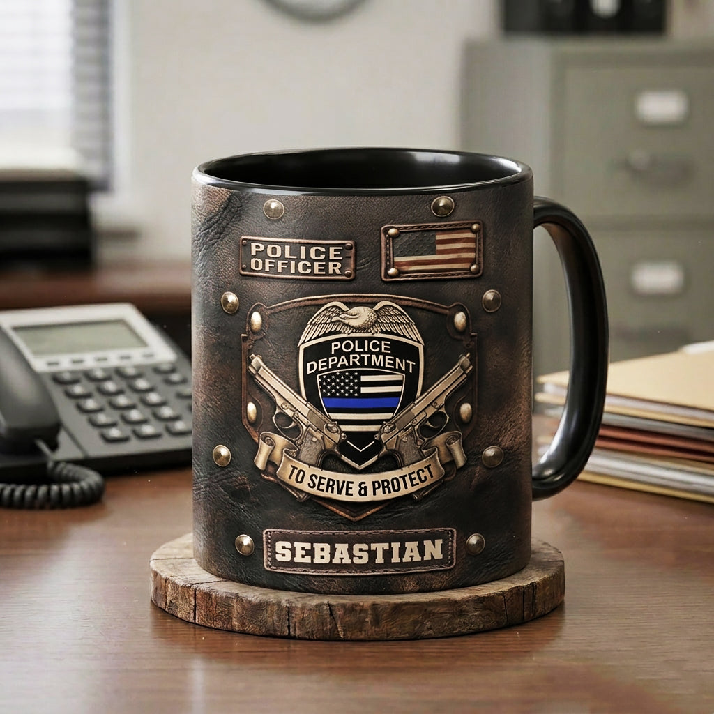 Personalized Police Officer Accent Mug