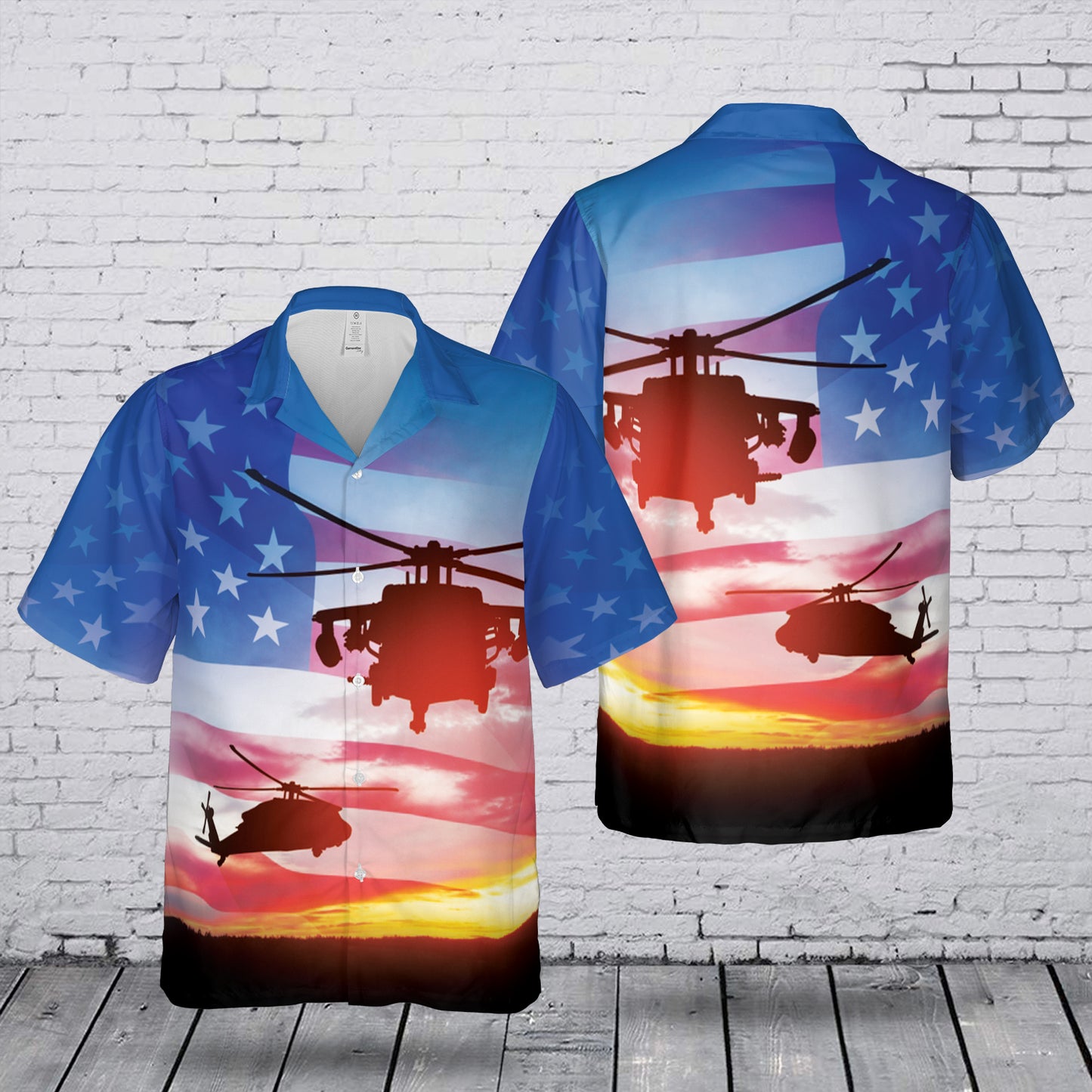 US Army Helicopter Hawaiian Shirt