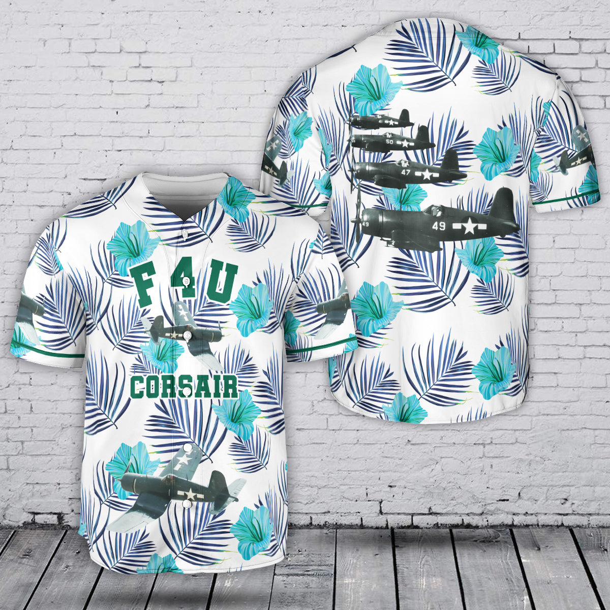 US Navy Vought F4U Corsair Baseball Jersey