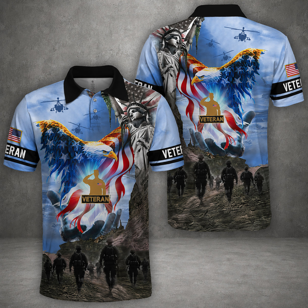 US Military Veteran Polo Shirt