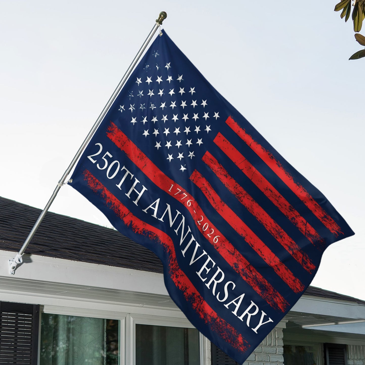 American 1776-2026 250th Anniversary July 4th Semiquincentennial House Flag