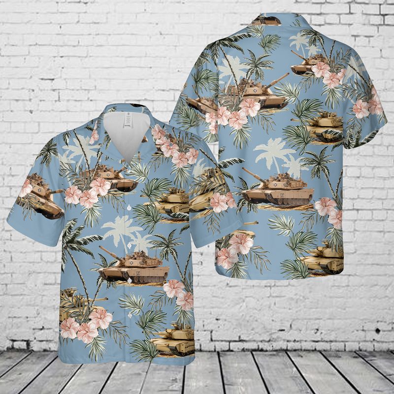 M1 Abrams Tank Hawaiian Shirt