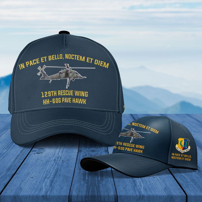 California Air National Guard 129th Rescue Wing HH-60G Pave Hawk Baseball Cap