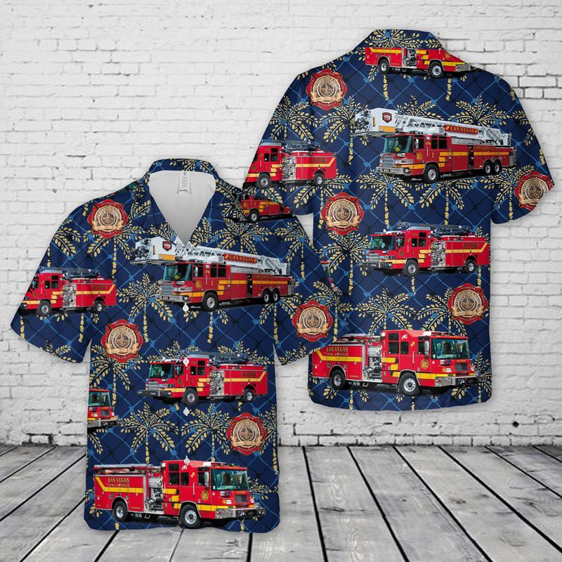 Nevada Las Vegas Fire & Rescue Department Hawaiian Shirt