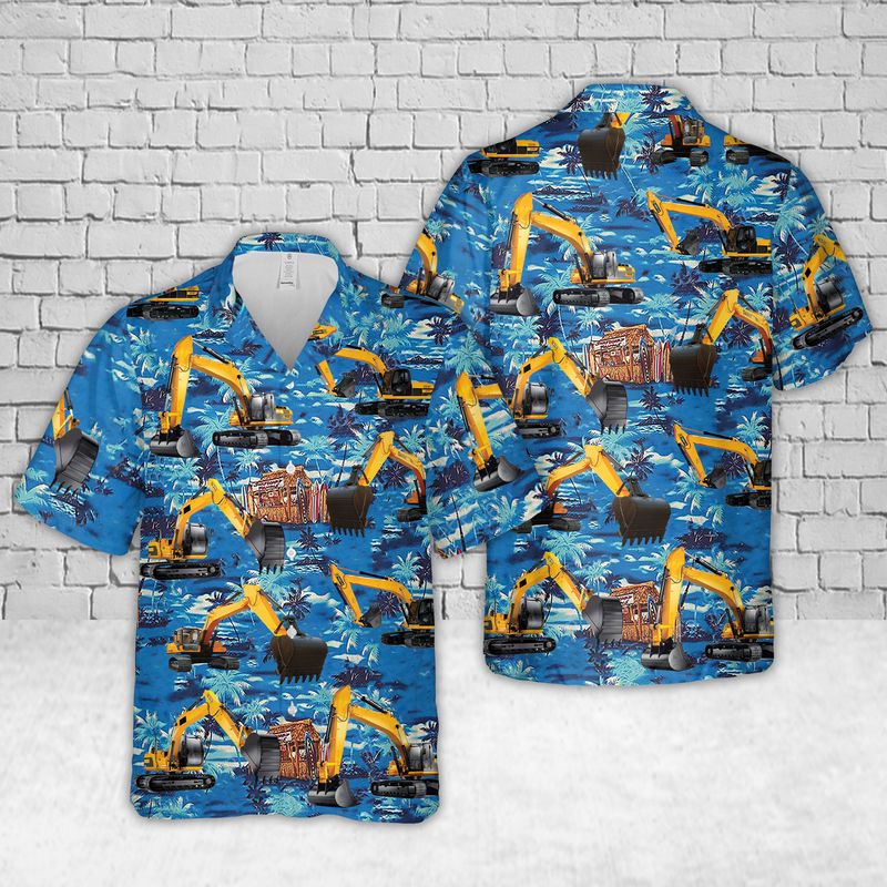 Excavator Hawaiian Shirt